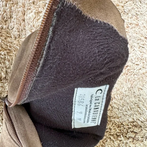 La Canadienne Women's Olive Buckled Wedge Booties - Picture 11 of 11